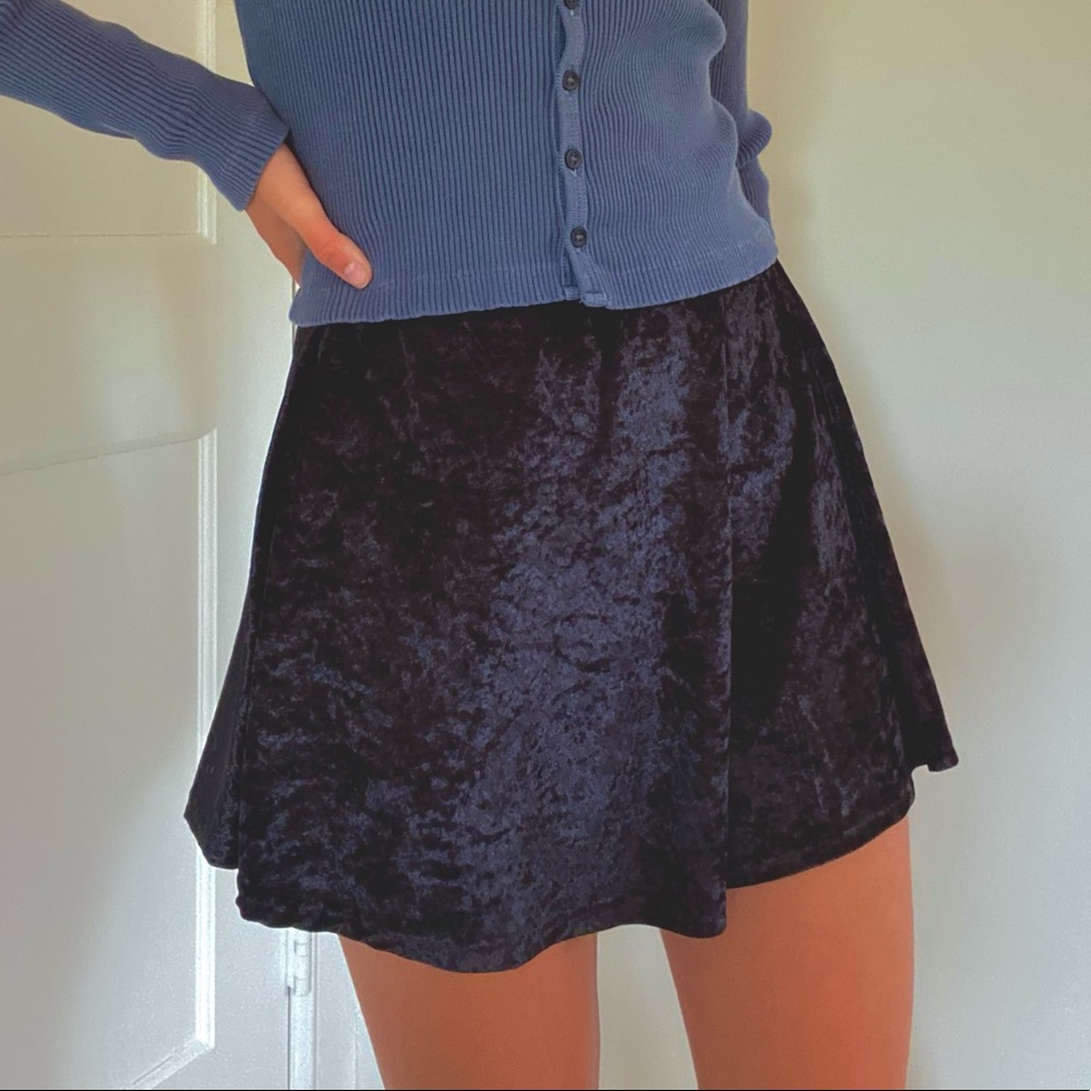 Forever 21 Crushed Velvet Mini Skirt